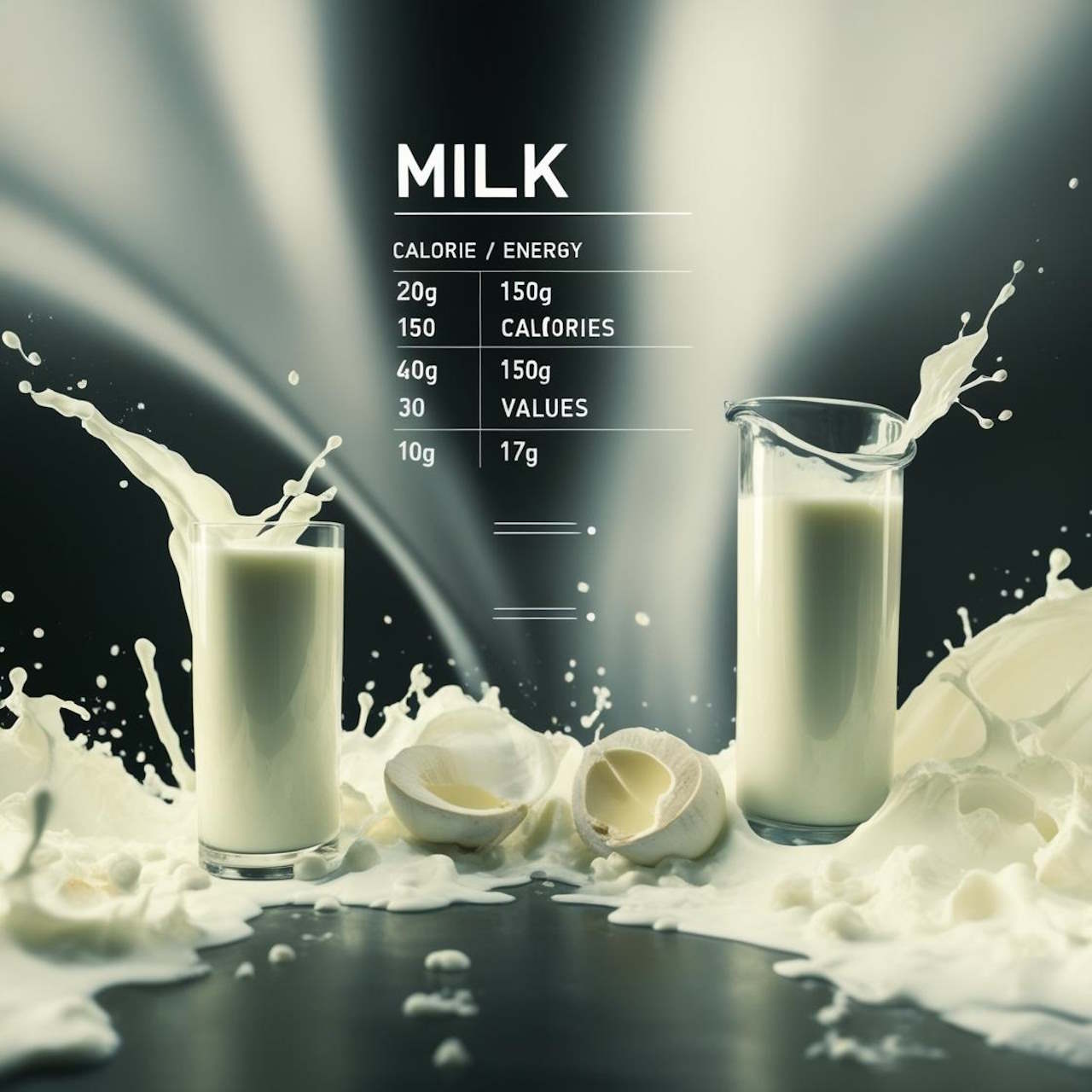 calorie e valori energetici del latte